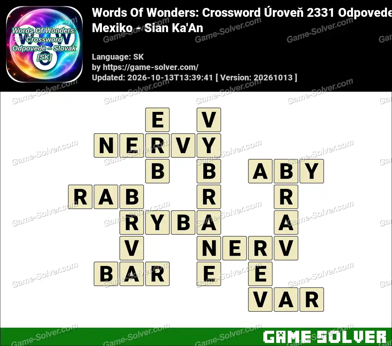 Words Of Wonders: Crossword Úroveň 2331 Odpovede – Mexiko – Sian Ka’An